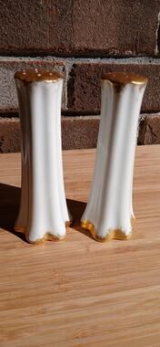 Vintage 1961 Salt and Pepper set. Initials D.K.M.